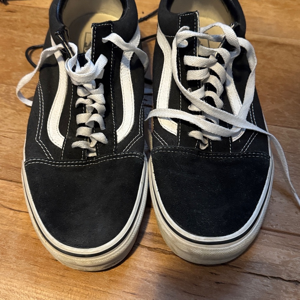 Vans Classic Black and White Sneakers - Picture 2 of 5